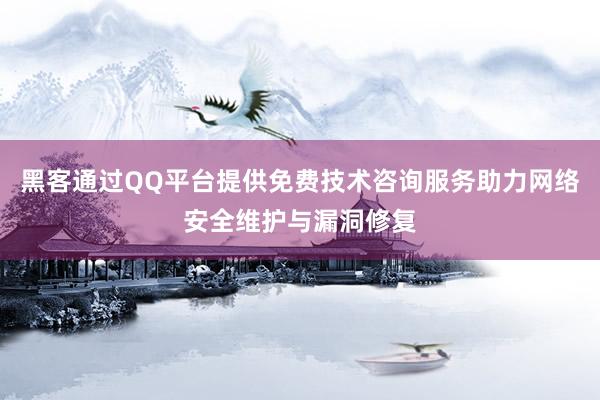黑客通过QQ平台提供免费技术咨询服务助力网络安全维护与漏洞修复
